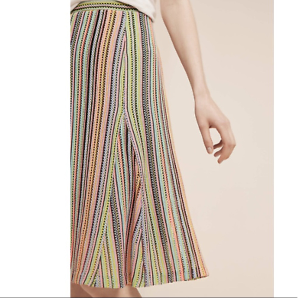 🛍ANTHROPOLOGIE🛍MAEVE SPECTRAL STRIP SKIRT🛍 - Picture 4 of 8